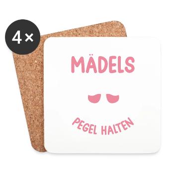 Girls no matter what happens Maintain levels - Coasters (set of 4) - white - Front