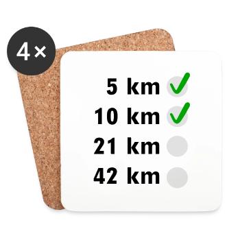 Marathon Checkliste - Untersetzer (4er-Set) - Weiß - Vorne