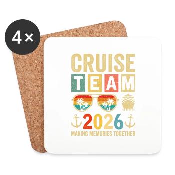Cruise Team 2026 - Untersetzer (4er-Set) - Weiß - Vorne