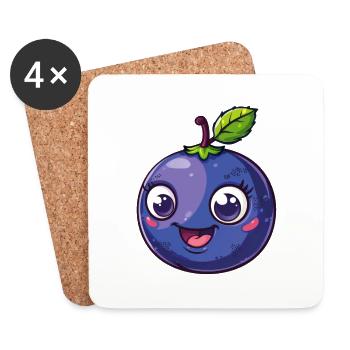 Sweet Blueberry Comic - Coasters (set of 4) - white - Front