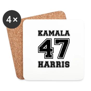 Kamala Harris 47. Präsidentin der USA - Untersetzer (4er-Set) - Weiß - Vorne