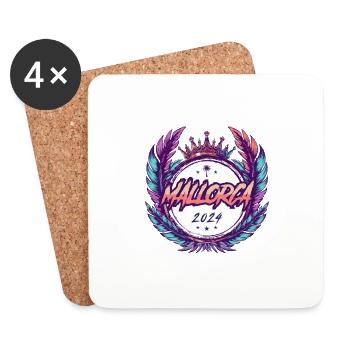 Armoiries de Majorque 2024 - Dessous de verre (lot de 4) - blanc - Devant