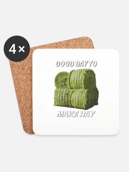 GOOD DAY TO MAKE HAY - Untersetzer (4er-Set) - Weiß