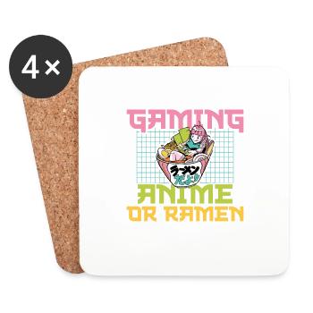 Play controller gaming, gaming, anime or - Coasters (set of 4) - white - Front