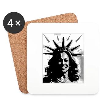 Kamala harris retro vintage - Coasters (set of 4) - white - Front