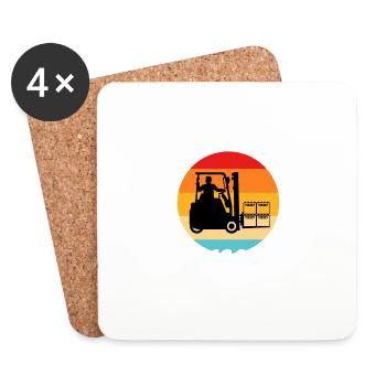 Bier holen ist auch Bewegung - Untersetzer (4er-Set) - Weiß - Vorne