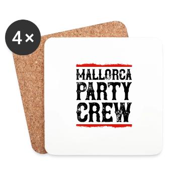 Mallorca Party Crew - Dessous de verre (lot de 4) - blanc - Devant
