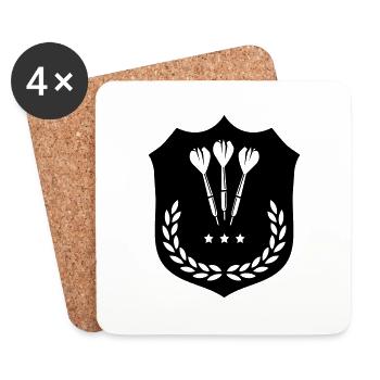 Pinces Armoiries - Dessous de verre (lot de 4) - blanc - Devant