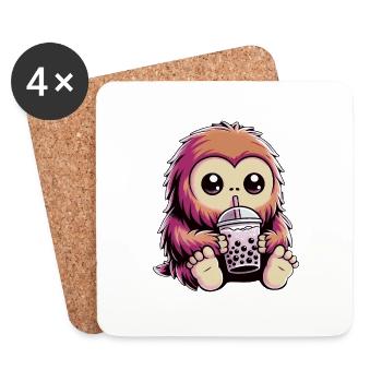 Bigfoot Bubble Tea - Untersetzer (4er-Set) - Weiß - Vorne