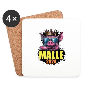 Malle 2024 Pig - Coasters (set of 4) - white - Front