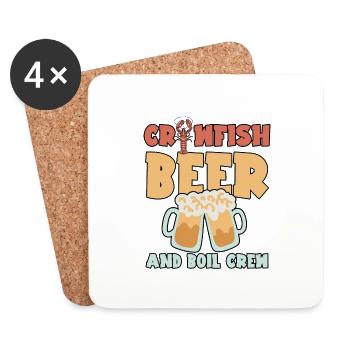 Crawfish Beer And Boil Crew 4 - Untersetzer (4er-Set) - Weiß - Vorne