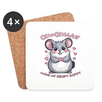 Chinchilla Saying Funny Chinchilla Gift - Coasters (set of 4) - white - Front
