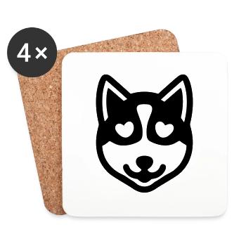 Dog - Coasters (set of 4) - white - Front