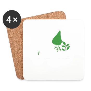 Laisse-moi tranquille - Dessous de verre (lot de 4) - blanc - Devant