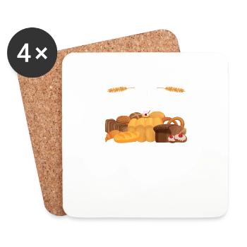I'm Dougver Gluten - Coasters (set of 4) - white - Front