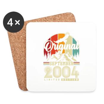Original September 2004 Vintage Birthday - Coasters (set of 4) - white - Front