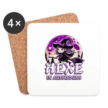 Witch in training Hexenbexen - Coasters (set of 4) - white - Front