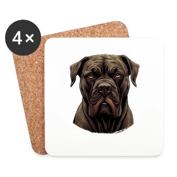 Cane Corso - Untersetzer (4er-Set) - Weiß - Vorne
