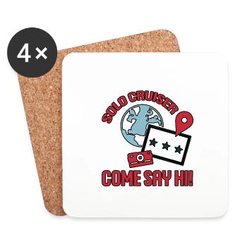 Solo Cruiser Come Say Hi 4 - Coasters (set of 4) - white - Front
