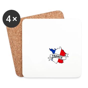 France Paris - Dessous de verre (lot de 4) - blanc - Devant
