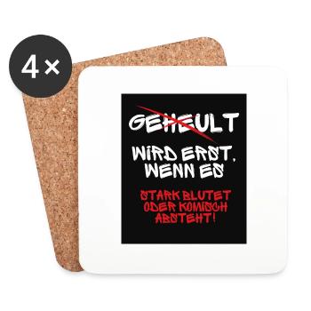 There is no crying - Coasters (set of 4) - white - Front