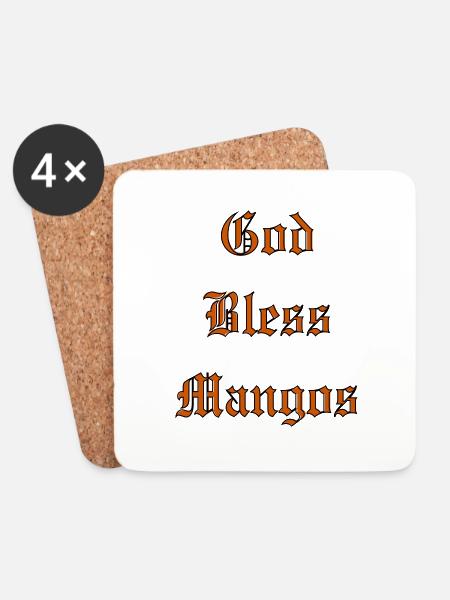 GodBlessMangos - Untersetzer (4er-Set) - Weiß