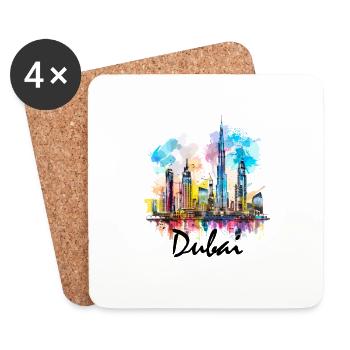 Dubai Skyline Arab Emirates - Untersetzer (4er-Set) - Weiß - Vorne