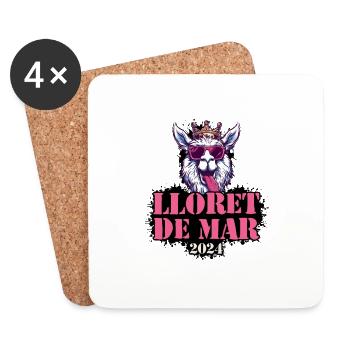 Lloret De Mar 2024 Alpaga - Dessous de verre (lot de 4) - blanc - Devant