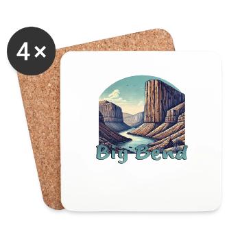 Texas Terlingua Santa Elena Canyon Big Bend - Coasters (set of 4) - white - Front