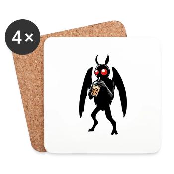 Mothman Bubble Tea - Coasters (set of 4) - white - Front