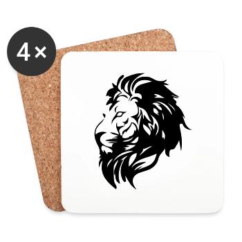 Lion - Coasters (set of 4) - white - Front