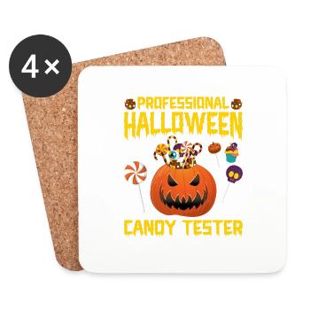 Professional Halloween candy tester - Coasters (set of 4) - white - Front