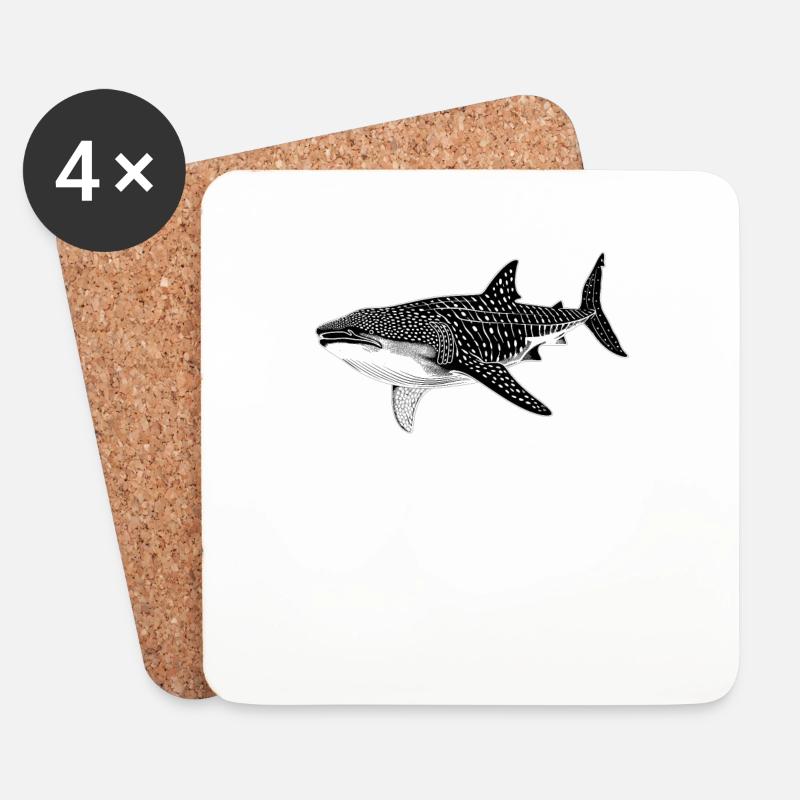 Whale Shark Walhaie Walhai - Untersetzer (4er-Set) - Weiß