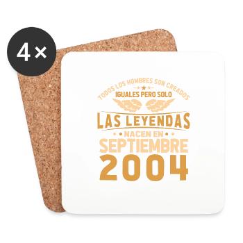 The Legends are born in September 2004 - Coasters (set of 4) - white - Front