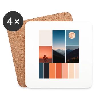 Mountains - Coasters (set of 4) - white - Front