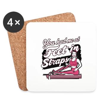You Had Me At Feet In Straps 60 - Untersetzer (4er-Set) - Weiß - Vorne
