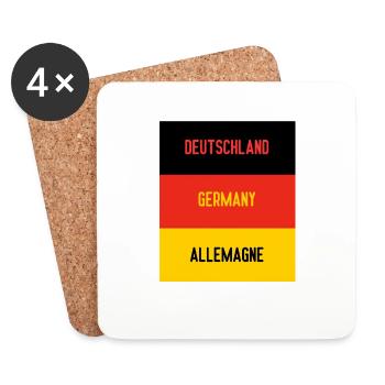 DEUTSCHLAND - Untersetzer (4er-Set) - Weiß - Vorne