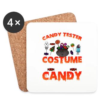 Halloween, vous n’avez pas besoin de costume si vous voulez porter la loi - Dessous de verre (lot de 4) - blanc - Devant