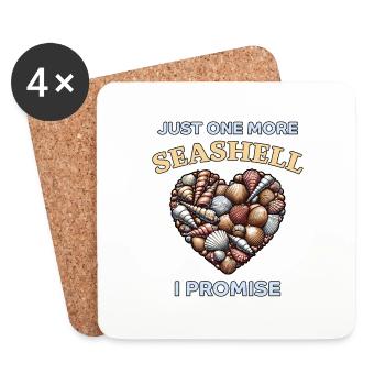 Seashells Beach Shells Shell Collector Gift - Coasters (set of 4) - white - Front