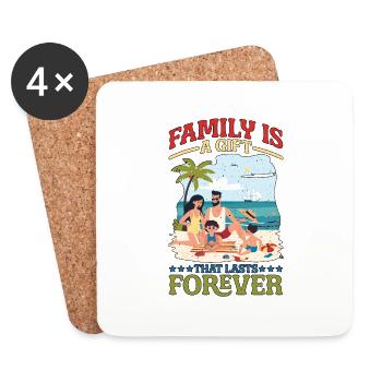Family Is A Gift That Lasts Forever 6 --gift-- - Untersetzer (4er-Set) - Weiß - Vorne