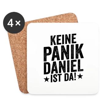 Prénom Daniel - Dessous de verre (lot de 4) - blanc - Devant