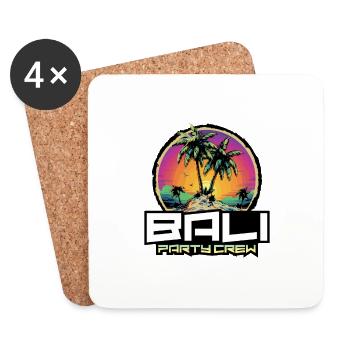 Bali Party Crew Vacation - Coasters (set of 4) - white - Front