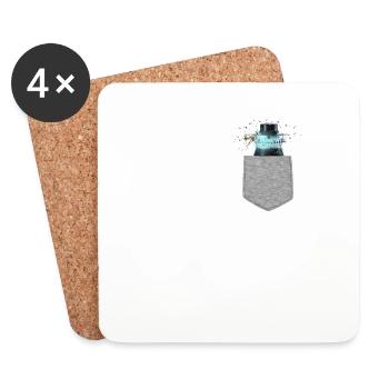 Moustique attiré par le tueur d’insectes électronique - Dessous de verre (lot de 4) - blanc - Devant