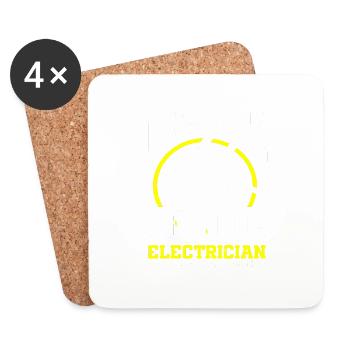 Électricien - Dessous de verre (lot de 4) - blanc - Devant