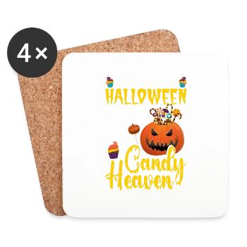 Vous l’appelez Halloween, je l’appelle le paradis des bonbons - Dessous de verre (lot de 4) - blanc - Devant