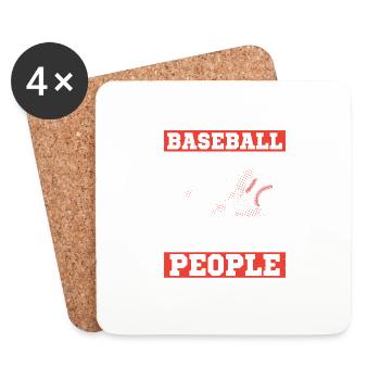 Baseball The Sport For Intelligent People Softball - Untersetzer (4er-Set) - Weiß - Vorne