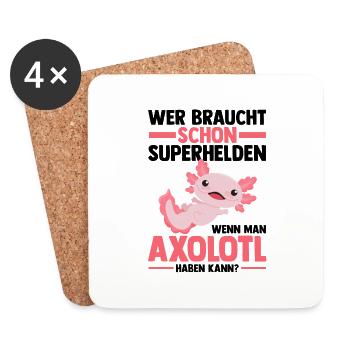 Axolotl - Coasters (set of 4) - white - Front