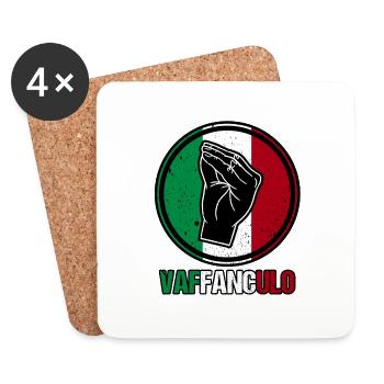 Italy Italian Vaffanculo - Coasters (set of 4) - white - Front