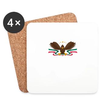 Fierté pour tous les citoyens mexicains - Dessous de verre (lot de 4) - blanc - Devant