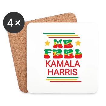 Kamala Harris Rasta style - Coasters (set of 4) - white - Front